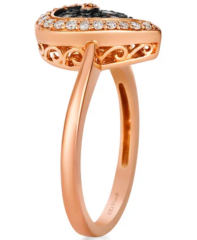 Le Vian Vanilla Diamond And Chocolate Diamond Ring (0.28 Ct. T.w.) In 14k Strawberry Gold In Gold