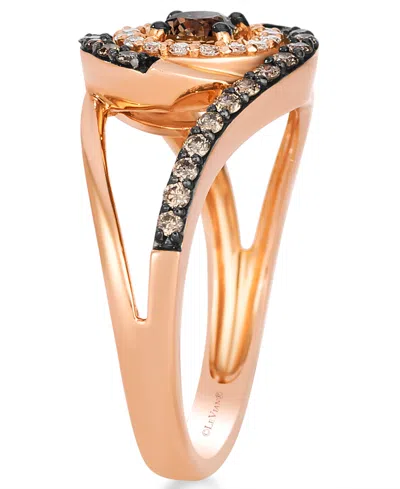 Le Vian Chocolate Diamond And Vanilla Diamond Ring (0.72 Ct. T.w.) In 14k Strawberry Gold In Gold