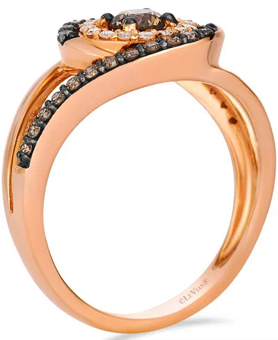 Le Vian Chocolate Diamond And Vanilla Diamond Ring (0.72 Ct. T.w.) In 14k Strawberry Gold In Gold
