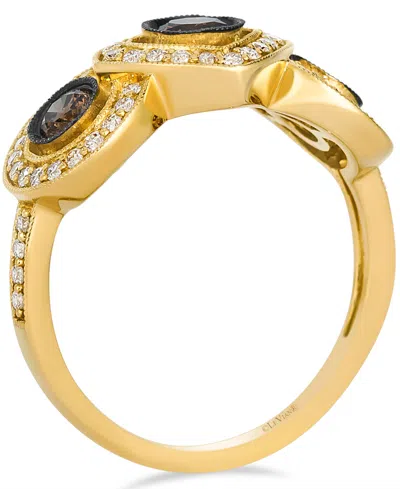 Le Vian Vanilla Diamond (0.33 Ct. T.w.) And Chocolate Diamond Ring (0.53 Ct. T.w.) In 14k Honey Gold In Gold