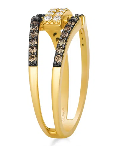 Le Vian Vanilla Diamond (0.13 Ct. T.w.) And Chocolate Diamond Ring (0.34 Ct. T.w.) In 14k Honey Gold In Gold