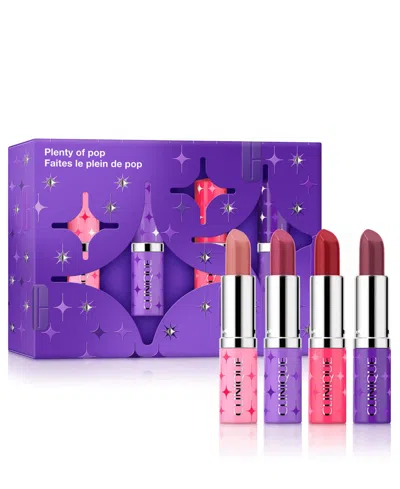 Clinique 4-pc. Plenty Of Pop: Pop Longwear Lipstick Set, Macy's Exclusive In Transparent