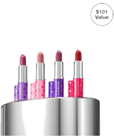 Clinique 4-pc. Plenty Of Pop: Pop Longwear Lipstick Set, Macy's Exclusive In Transparent