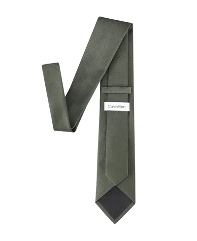 Calvin Klein Men's Silky Solid Tie In Green
