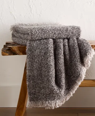 Oake Heathered Boucle Throw, 50" X 60", Exclusively For Macy's In Gray