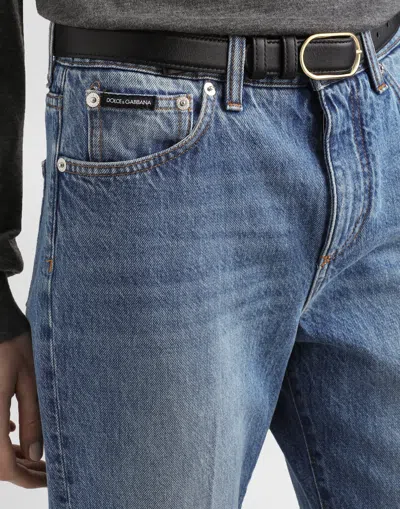Dolce & Gabbana Jeans With Logo Plaque Dolce E Gabbana In Blue