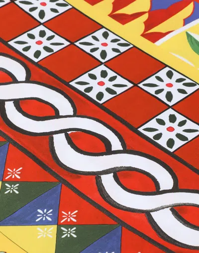 Dolce & Gabbana Cotton Sateen Duvet Cover In Multi