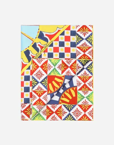 Dolce & Gabbana Set 2 Cotton Sateen Pillowcases In Multi