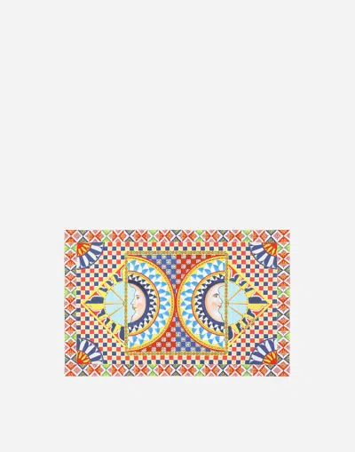 Dolce & Gabbana Set 2 Cotton Sateen Pillowcases In Multi