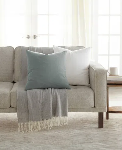 Ienjoy Home Slub Cotton Solid 2-pack Decor Pillows, 20" X 20" In Gray