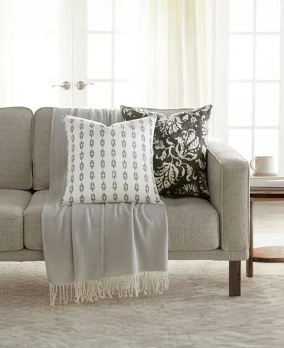 Ienjoy Home Cotton Slub 2-pack Decor Pillows, 20" X 20" In Gray