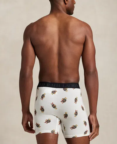 Polo Ralph Lauren Men's 3-pack Elastic Waist Boxer Briefs Holiday Gift Set In Blue