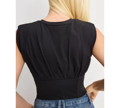 Good American Women's Sleeveless Corset Top, Regular & Plus Size In Black