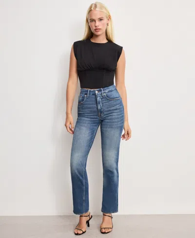 Good American Women's Sleeveless Corset Top, Regular & Plus Size In Black