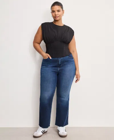 Good American Women's Sleeveless Corset Top, Regular & Plus Size In Black