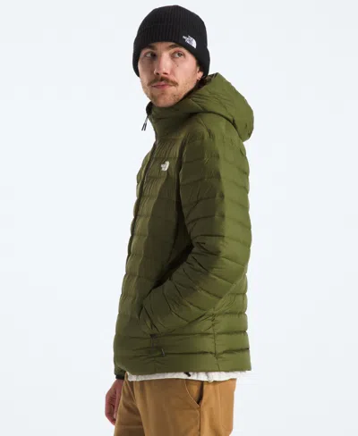 The North Face Men's Classic Down Hooded Jacket In Green