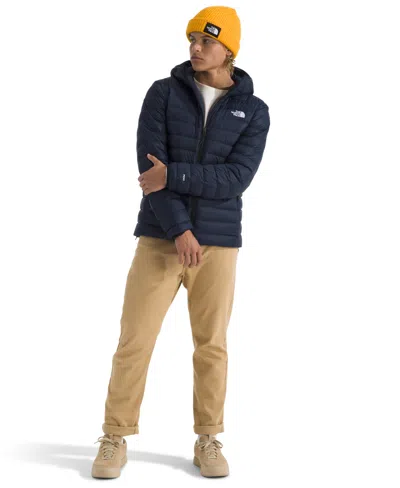 The North Face Minoqua Puffer Jacket Mens Blue Insulated Down Full Zip Kfc257 In Animal Print