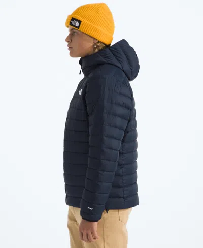 The North Face Minoqua Puffer Jacket Mens Blue Insulated Down Full Zip Kfc257 In Animal Print