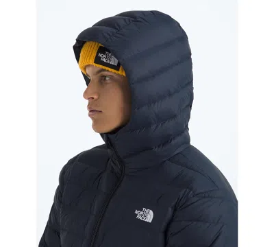 The North Face Minoqua Puffer Jacket Mens Blue Insulated Down Full Zip Kfc257 In Animal Print