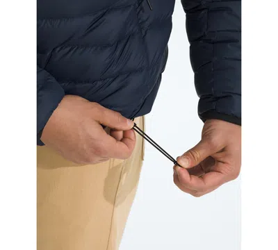 The North Face Minoqua Puffer Jacket Mens Blue Insulated Down Full Zip Kfc257 In Animal Print