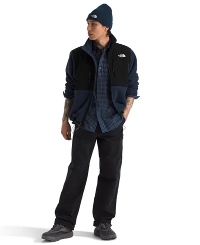 The North Face Logo Vertical Collar Grab Velvet Casual Jacket In Black