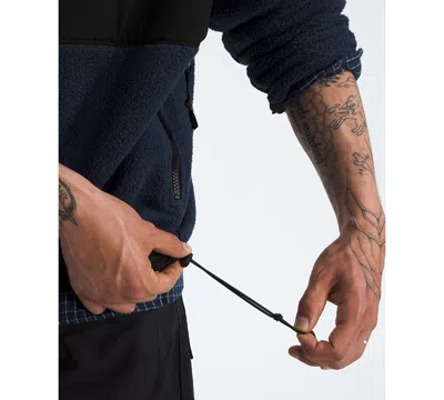 The North Face Logo Vertical Collar Grab Velvet Casual Jacket In Black