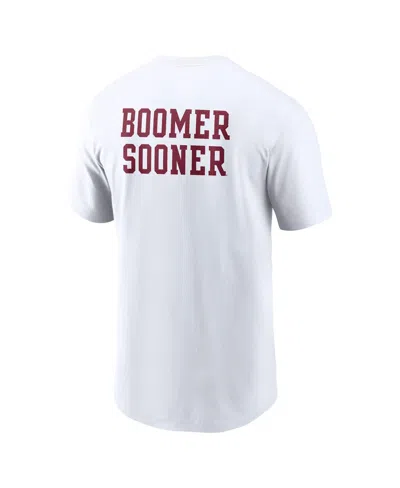Jordan Men's White Oklahoma Sooners 2-hit Stacked T-shirt In White