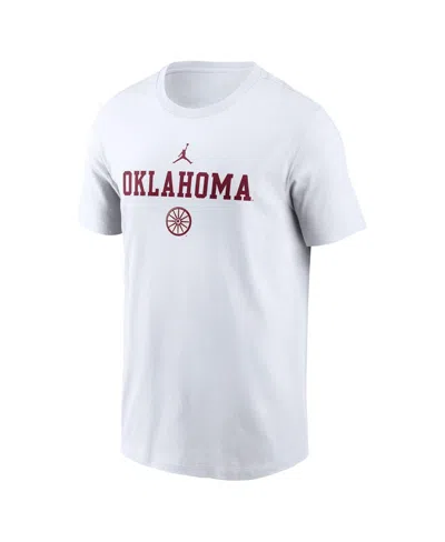 Jordan Men's White Oklahoma Sooners 2-hit Stacked T-shirt In White