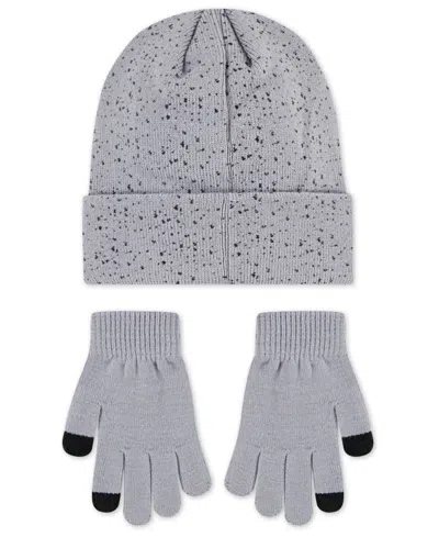 Jordan Big Kids 2-piece Beanie And Gloves Set In Gray