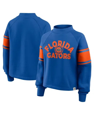 Fanatics Women's Royal Florida Gators Oversized Hometown Premium Punt Coverage Raglan Pullover Sweatshirt In Blue