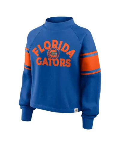 Fanatics Women's Royal Florida Gators Oversized Hometown Premium Punt Coverage Raglan Pullover Sweatshirt In Blue