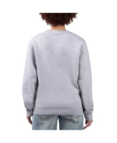 G-iii 4her By Carl Banks Women's Heather Gray Detroit Lions Flower Logo Graphic Fleece Pullover Sweatshirt In Gray