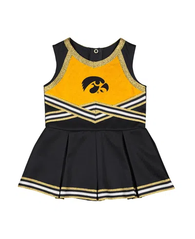 Colosseum Girls Baby Boys And Girls Black Iowa Hawkeyes Lollipop Park Cheer Dress In Black