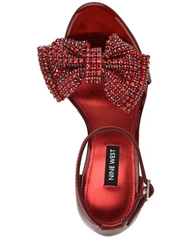 Nine West Tansie Ankle Strap Sandal In Red