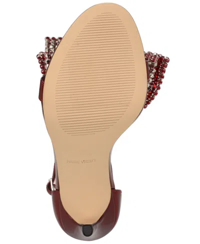 Nine West Tansie Ankle Strap Sandal In Red