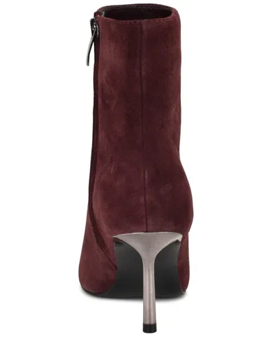 Nine West Narend Pointy Toe Bootie In Burgundy