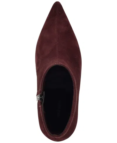 Nine West Narend Pointy Toe Bootie In Burgundy