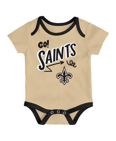 Outerstuff Infant 3-piece New Orleans Saints All Day Play Bodysuit Set In Multi