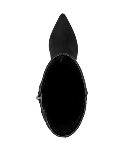 Marc Fisher Womens Glint Pointy Toe Tall Boots Regular Wide Calf In Black