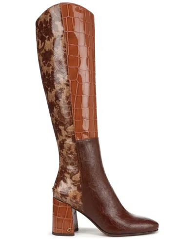 Circus Ny By Sam Edelman Women's Billie Wide-calf Knee-high Block-heel Dress Boots In Brown