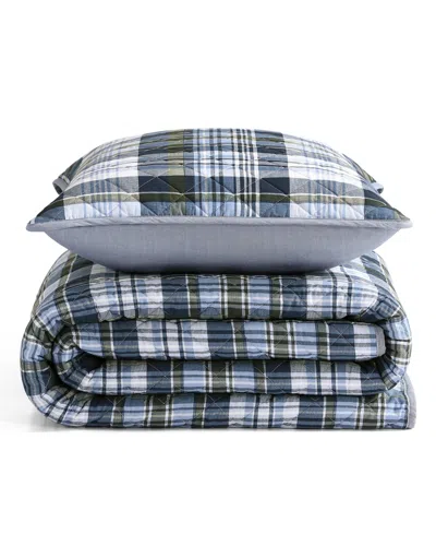 Tommy Hilfiger Bleecker Plaid Cotton Reversible 2-pc. Quilt Set, Twin In Multi