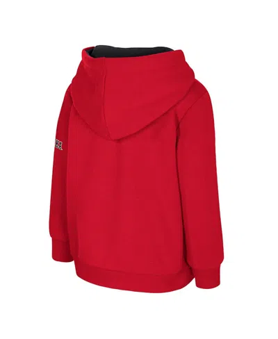 Colosseum Toddler Scarlet Nebraska Huskers Big Logo Volume Fleece Pullover Hoodie In Multi