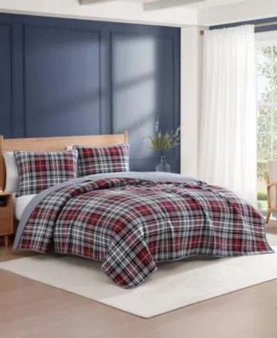 Tommy Hilfiger Collegiate Tartan Cotton Reversible Quilt Set In Multi