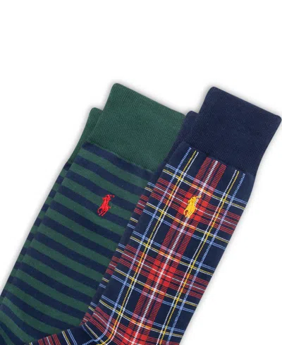 Polo Ralph Lauren Holiday Plaids Crew Socks, Pack Of 2 In Multi