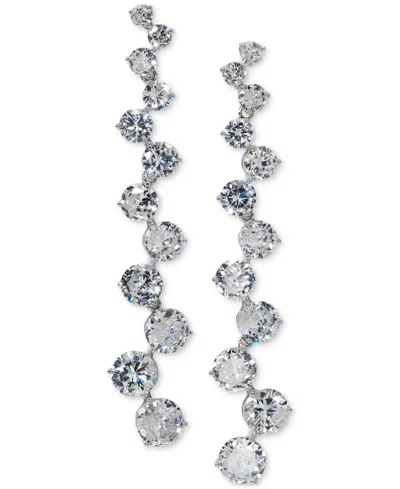 Eliot Danori Medium Cubic Zirconia Hoop Earrings, 1.62" In Silver