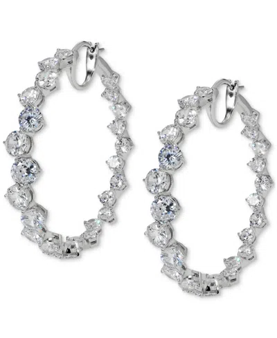 Eliot Danori Cubic Zirconia Linear Drop Earrings In Silver