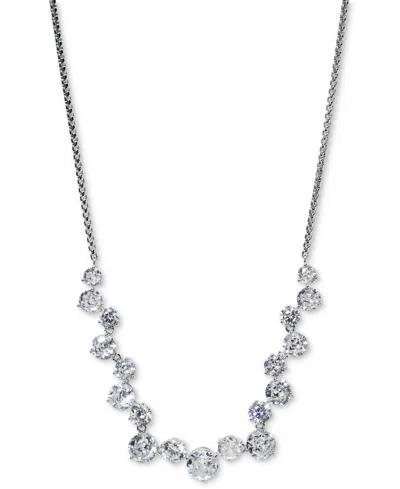 Eliot Danori Cubic Zirconia Statement Necklace, 15" + 3" Extender In Silver