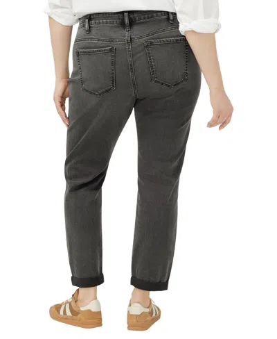 Silver Jeans Co. Plus Size Boyfriend Mid Rise Slim Leg Jeans In Gray