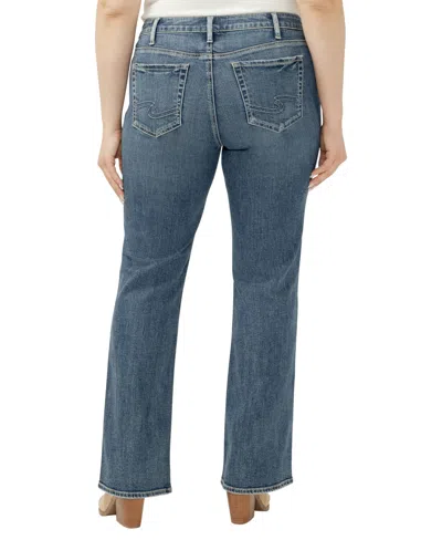 Silver Jeans Co. Plus Size Suki Mid Rise Curvy Fit Bootcut Jeans In Blue