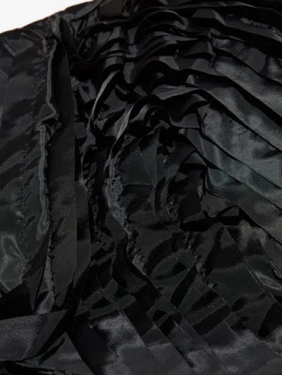 Comme Des Garçons Ruffled Midi Dress In Black